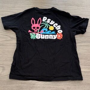 Psycho Bunny Kids (sz M 10/12)  Mentz Graphic Black Tee